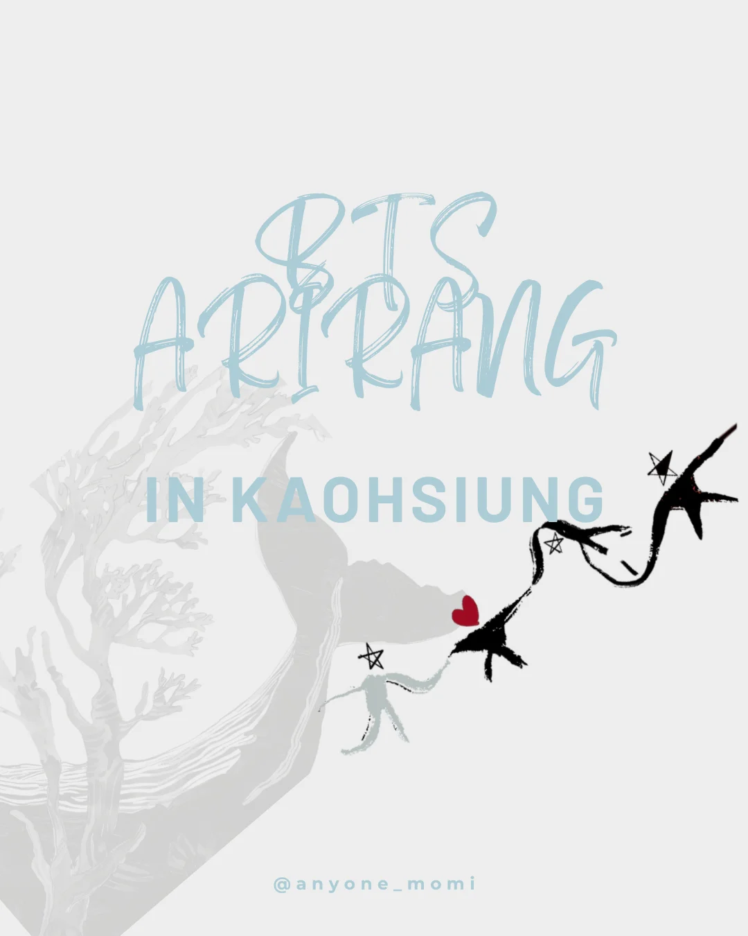 BTS ARIRANG IN KAOHSIUNG 主視覺（@anyone_momi 設計）